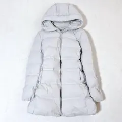 希少XL✨ユニクロ シームレス ダウンコート ロング ライトグレー ダウン90%