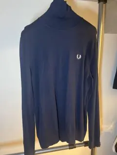 【新品】フレッドペリー タートルネック ニット 紺 L K9552 ネイビー
