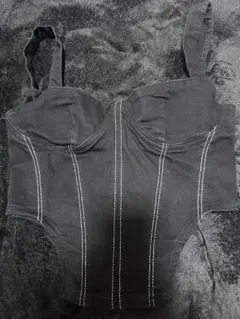 ZARA デニムブラックビスチェ XS