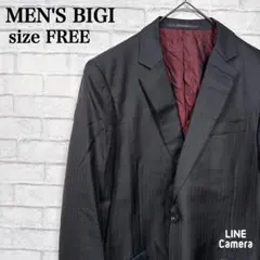 メンズビギ　スーツ セットアップ ストライプ 　ビジネス　フォーマル