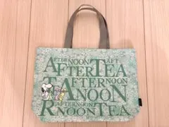 アフタヌーンティー スリットポケット付きロゴバッグS PEANUTS スヌーピー