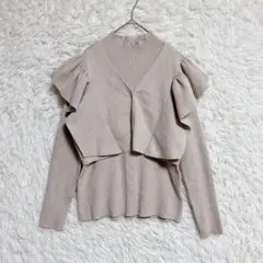 【LOWRYS FARM】2Pセットトップス (F) リブニット フリルベスト