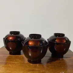 漆器　少し大きめな汁椀　3個　伝統工芸品　越前塗 漆器 少し大きめな汁椀 3個 伝統工芸品 越前塗 - メルカリ
