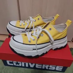 美品❗CONVERSE ALL STAR OX 24.0cm イエロー 厚底
