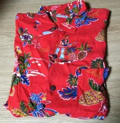 LIVING ISLAND アロハシャツ レッド Lサイズのサムネイル