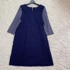 23区 ワンピース 七分袖　46 大きいサイズ　ドッキング