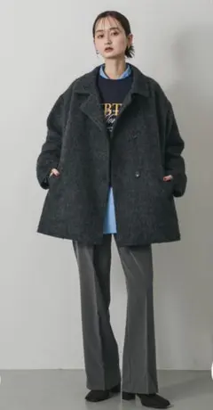 センタープレスストレートパンツ