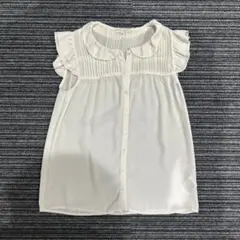 earth music&ecology フリル付きシャツ Sサイズ ホワイト