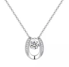 365★大人気・品薄★ホースシュー シルバー ネックレス czダイヤモンド