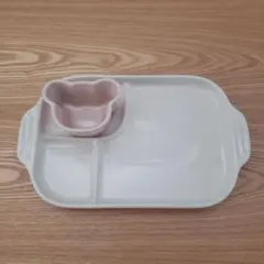 ル・クルーゼ　ベビー食器　プレートセット　ピンク 美品