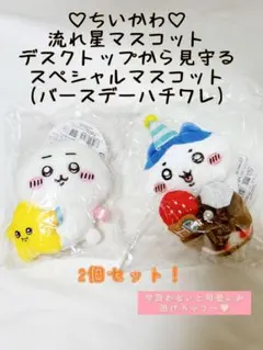 ちいかわ ハチワレ ぬいぐるみ 流れ星 バースデー 2体セット可愛い お買い得