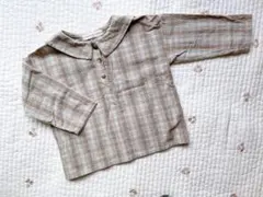 monbebe セーラー襟チェックトップス M