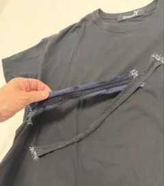 ② Ground Y 黒飾り付きTシャツ 黒のサムネイル