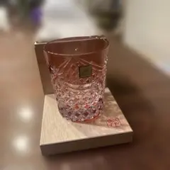 KAGAMI ピンククリスタルロックグラス 木箱付き
