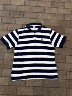 CHUMS ストライプポロシャツ XL ネイビー/ホワイト