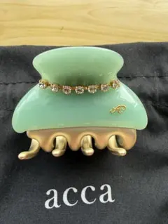 美品☆ ACCA フラワー クリップ 水色 マーブル - メルカリ