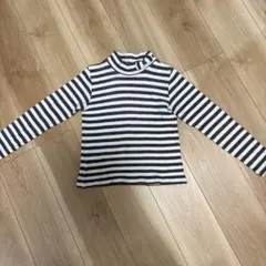 familiar ストライプ タートルネック 140