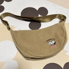 スヌーピー★ラウンドショルダーバッグ　ブラウン