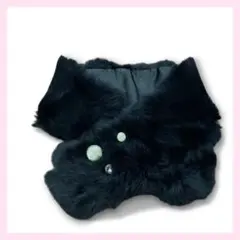 【極美品】COMME CA ISM 黒 ラビットファー マフラー