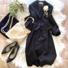 エマムEMOM セレモニースーツ ジャケット×ワンピース ツイード卒業式 15号