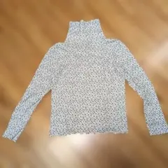 【NIMES】花柄タートルネック長袖トップス