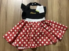 ミニー　バースデイ　フタフタ　エプロンワンピース　80 ディズニー　ハロウィン