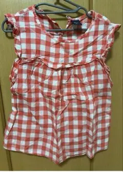 【美品】GapKids ギンガムチェック ワンピース S (120-130)