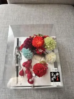 和装髪飾り 造花付き かんざし