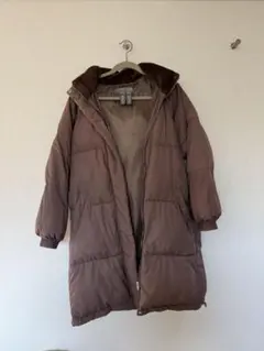 ALEXIA STAM フード付きブラウンロングコート