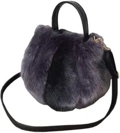 【新品未使用】ファーバッグ ショルダーバッグ ハンドバッグ 3way/斜め掛け