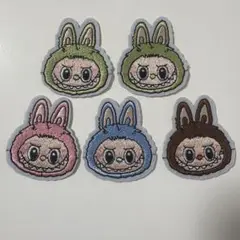 （在庫最後）ラブブ LABUBU ワッペン 4色 5枚セット