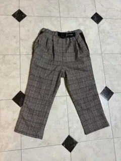 PETIT MAIN チェック柄ロングパンツ