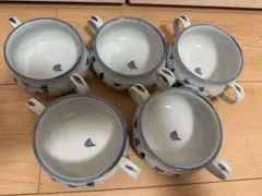 スープカップ 5客セット 染付 花柄のサムネイル