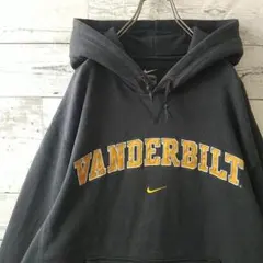 ナイキ 刺繍センターロゴ ヴァンダービルト カレッジロゴ パーカー L 黒