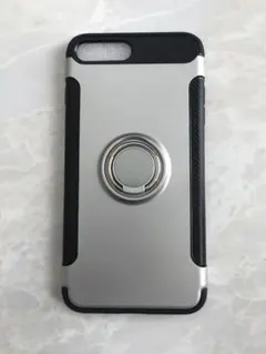 iPhone7Plus/8Plus シルバー銀色カッコいいリング付き耐衝撃ケースのサムネイル