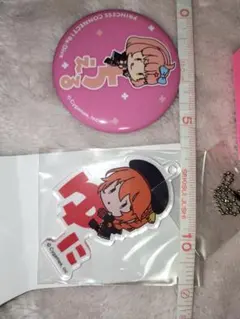 おなまえぴたんこアクリルキーホルダー　ゆに　ちえる　缶バッジ　プリンセスコネクト