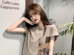 8トレンド Tシャツ ストリートカルチャー モード感 アースカラー 夏服