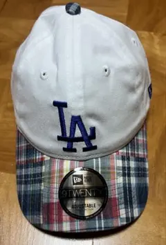 NEW ERA ニューエラ 9TWENTY ドジャース　マドラス　チェック 白