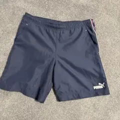 PUMA ハーフパンツ 140cmネイビー 裏地パンツ付き