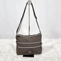 キプリング Q31 ショルダーバッグ ブラウン ナイロン 多収納 軽量