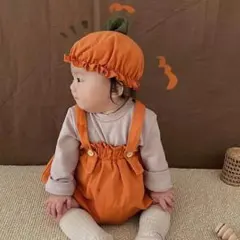 0103 かぼちゃ ハロウィン 90 女の子 男の子 子供 ロンパース コスプレ