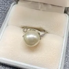 341遺品整理品　リング　指輪　15号　パール？　真珠？　シルバー？　銀？