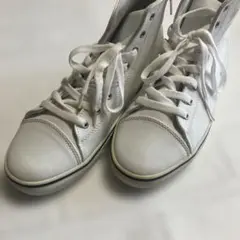 【25.5㎝】BlueCross ホワイト ハイカットスニーカー