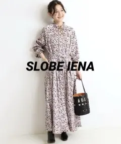 美品SLOBE IENA花柄　総柄ロングワンピース　ゆったりフレア　フラワー