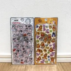 プチドロップステッカー　101匹わんちゃん　プーさん　ディズニー　2枚セット