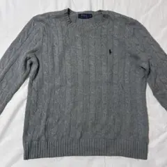 Polo Ralph Lauren ケーブルニット セーター グレー Sサイズ