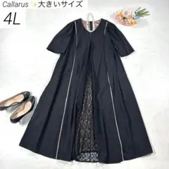 【大きいサイズ 4L】　カラルス　パーティードレス　ワンピース　レース　結婚式
