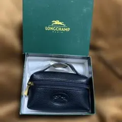 ヴィンテージ★ロンシャン ルフローネネイビー レザー コインケース 新品のサムネイル