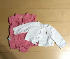 ファミリア　カーディガン　ラルフローレン　ロンパース　 70　2点セット