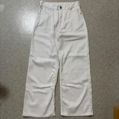 muguet side tuck long pants ホワイト - メルカリ